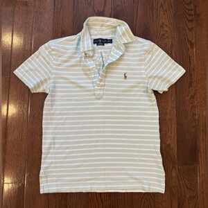 Ralph Lauren Knit Oxford in Soft Blue and White